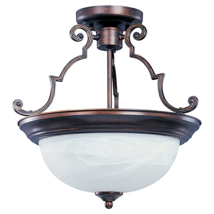 Maxim Essentials 2-Light Semi-Flush Mount in Oil Rubbed Bronze Maxim Essentials 2-Light Semi-Flush Mount in Oil Rubbed Bronze