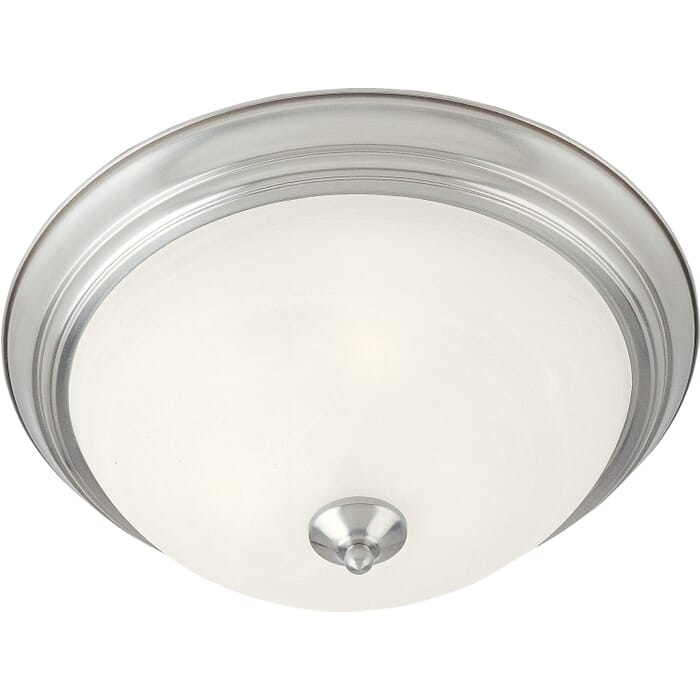 Essentials - 584x 2-Light Flush Mount in Satin Nickel Essentials - 584x 2-Light Flush Mount in Satin Nickel