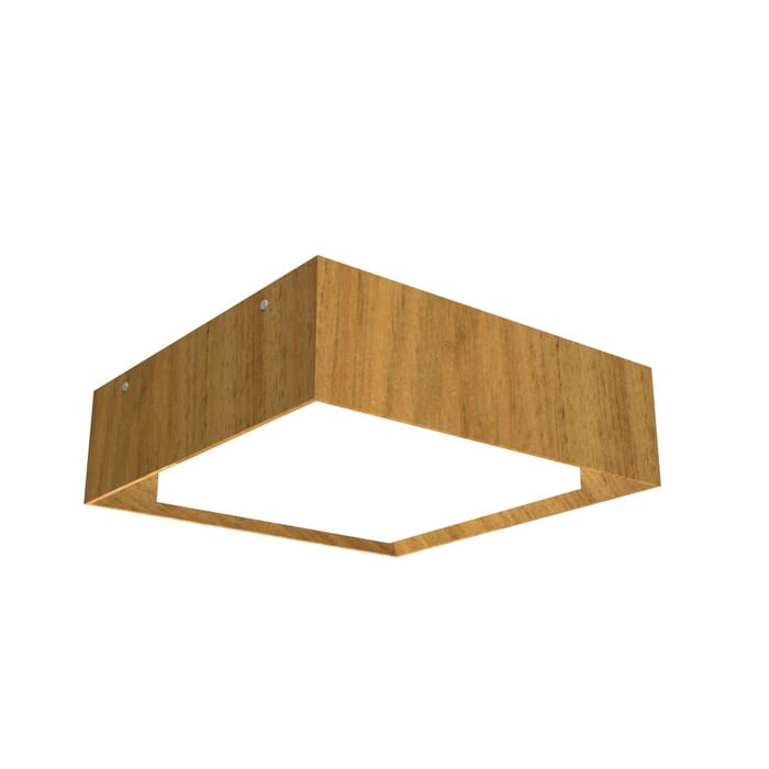 Squares LED Ceiling Mount in Louro Freijo Squares LED Ceiling Mount in Louro Freijo