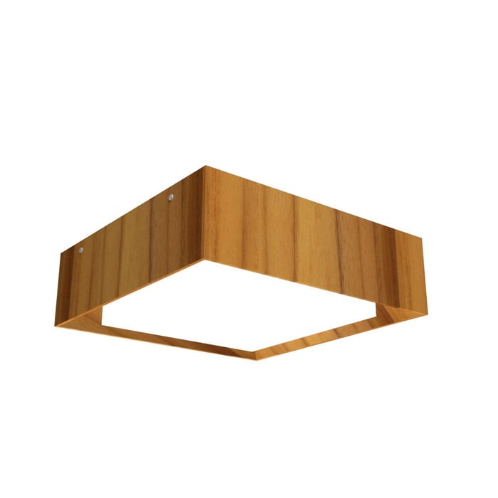 Squares LED Ceiling Mount in Teak Squares LED Ceiling Mount in Teak