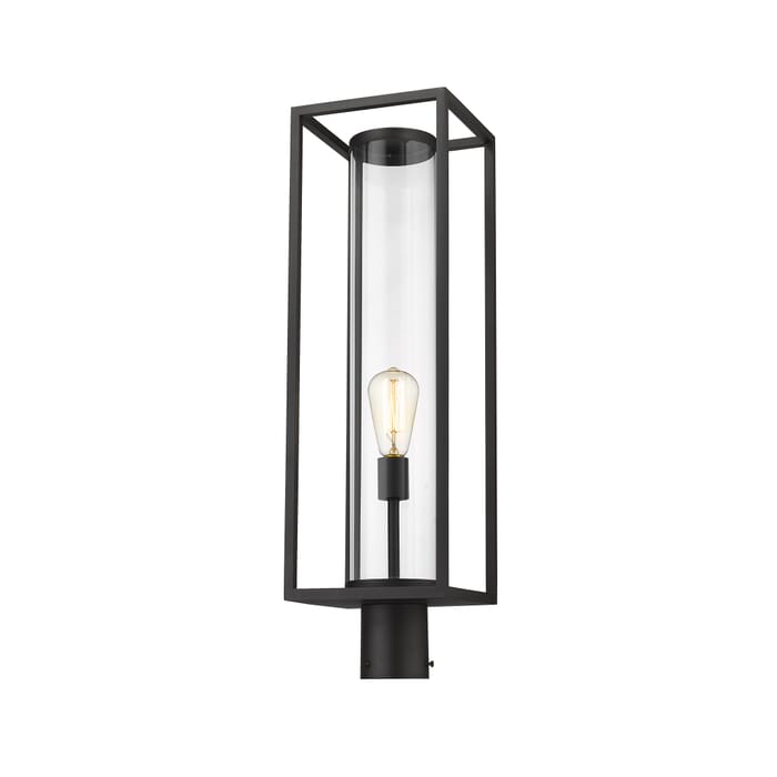 Z-Lite Dunbroch 1-Light Outdoor Post Mount Fixture Light In Black Z-Lite Dunbroch 1-Light Outdoor Post Mount Fixture Light In Black