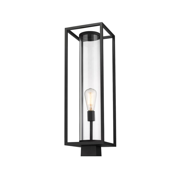 Z-Lite Dunbroch 1-Light Outdoor Post Mount Fixture Light In Black Z-Lite Dunbroch 1-Light Outdoor Post Mount Fixture Light In Black