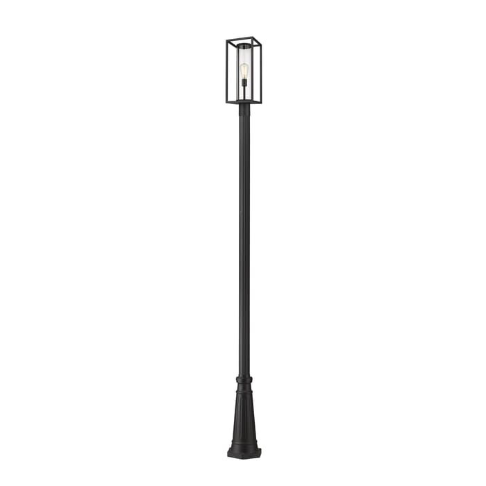 Z-Lite Dunbroch 1-Light Outdoor Post Mounted Fixture Light In Black Z-Lite Dunbroch 1-Light Outdoor Post Mounted Fixture Light In Black