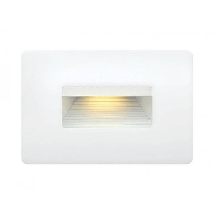 Hinkley Luna 1-Light LED Outdoor Landscape 120V Deck in Satin White Hinkley Luna 1-Light LED Outdoor Landscape 120V Deck in Satin White