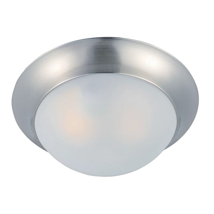 Maxim Lighting Essentials Frosted Glass Flush Mount in Satin Nickel Maxim Lighting Essentials Frosted Glass Flush Mount in Satin Nickel