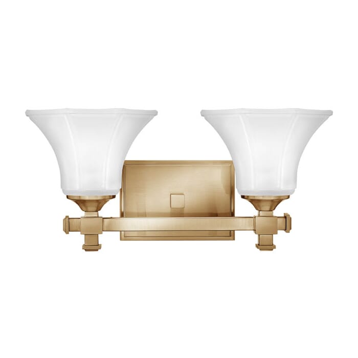 Hinkley Abbie 2-Light Bathroom Vanity Light in Brushed Caramel Hinkley Abbie 2-Light Bathroom Vanity Light in Brushed Caramel