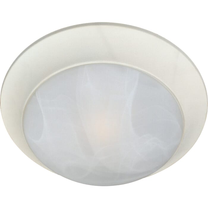 Maxim Essentials 3-Light Marble Flush Mount in Textured White Maxim Essentials 3-Light Marble Flush Mount in Textured White