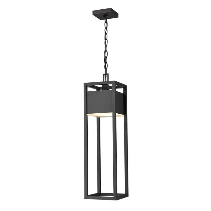 Z-Lite Barwick 1-Light Outdoor Chain Mount Ceiling Fixture Light In Black Z-Lite Barwick 1-Light Outdoor Chain Mount Ceiling Fixture Light In Black