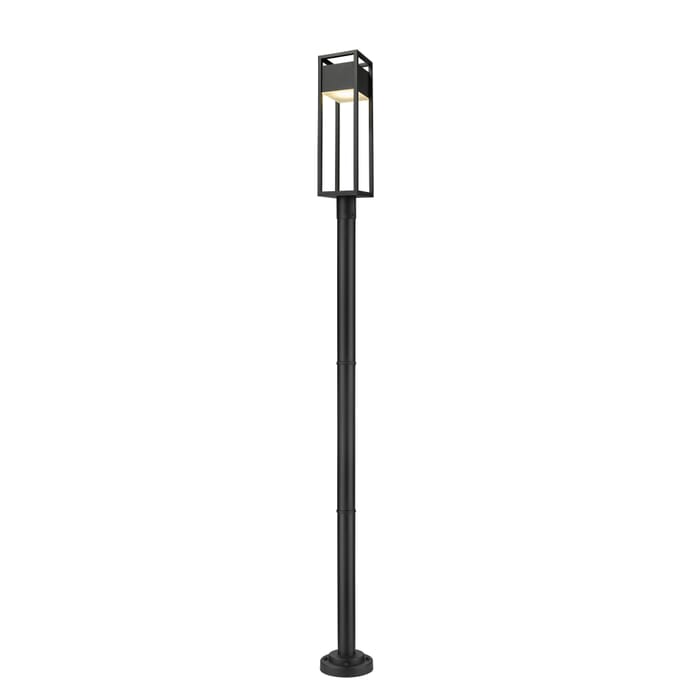 Z-Lite Barwick 1-Light Outdoor Post Mounted Fixture Light In Black Z-Lite Barwick 1-Light Outdoor Post Mounted Fixture Light In Black