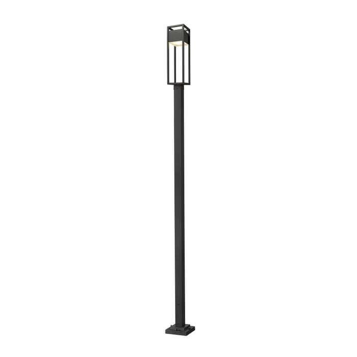 Z-Lite Barwick 1-Light Outdoor Post Mounted Fixture Light In Black Z-Lite Barwick 1-Light Outdoor Post Mounted Fixture Light In Black