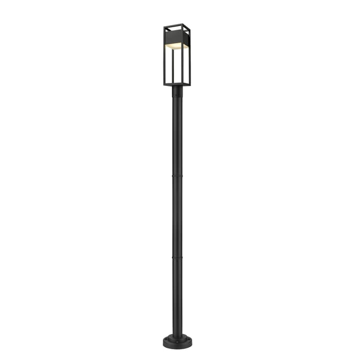 Z-Lite Barwick 1-Light Outdoor Post Mounted Fixture Light In Black Z-Lite Barwick 1-Light Outdoor Post Mounted Fixture Light In Black