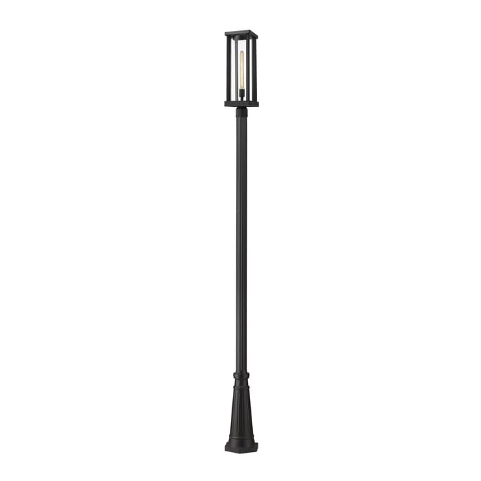 Z-Lite Glenwood 1-Light Outdoor Post Mounted Fixture Light In Black Z-Lite Glenwood 1-Light Outdoor Post Mounted Fixture Light In Black