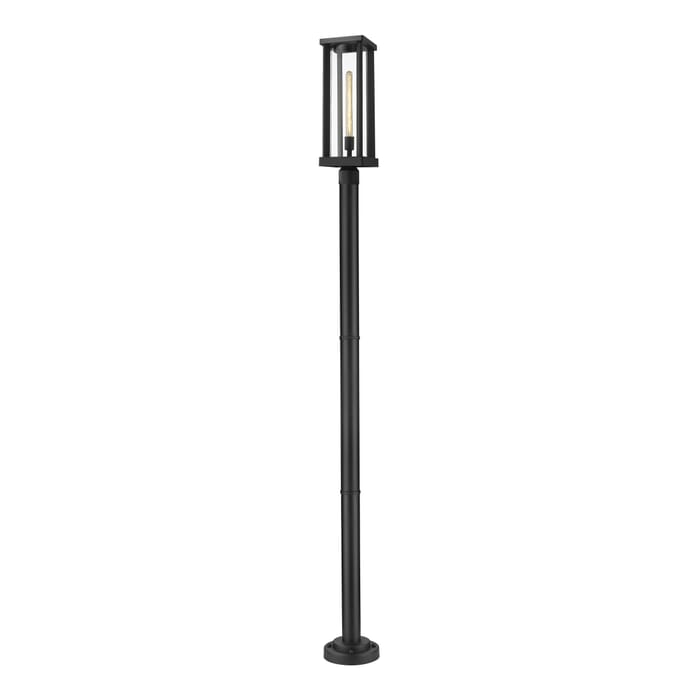 Z-Lite Glenwood 1-Light Outdoor Post Mounted Fixture Light In Black Z-Lite Glenwood 1-Light Outdoor Post Mounted Fixture Light In Black