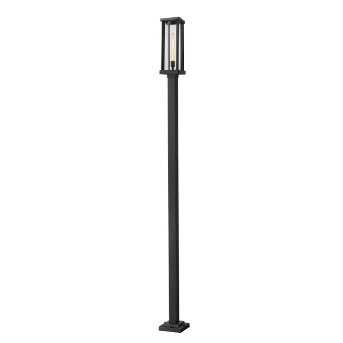 Z-Lite Glenwood 1-Light Outdoor Post Mounted Fixture Light In Black Z-Lite Glenwood 1-Light Outdoor Post Mounted Fixture Light In Black
