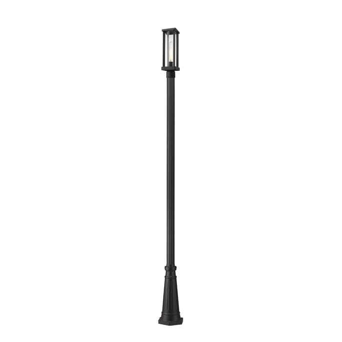 Z-Lite Glenwood 1-Light Outdoor Post Mounted Fixture Light In Black Z-Lite Glenwood 1-Light Outdoor Post Mounted Fixture Light In Black