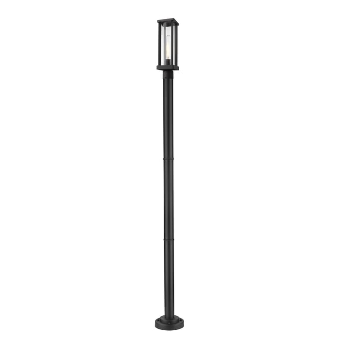 Z-Lite Glenwood 1-Light Outdoor Post Mounted Fixture Light In Black Z-Lite Glenwood 1-Light Outdoor Post Mounted Fixture Light In Black