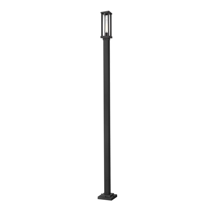Z-Lite Glenwood 1-Light Outdoor Post Mounted Fixture Light In Black Z-Lite Glenwood 1-Light Outdoor Post Mounted Fixture Light In Black