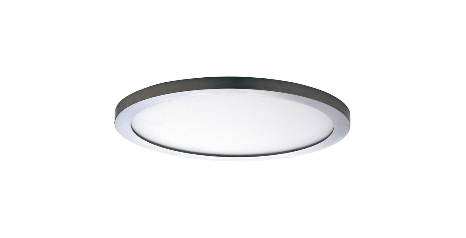 Satin Nickel LED Flush Mount from the Wafer Collection