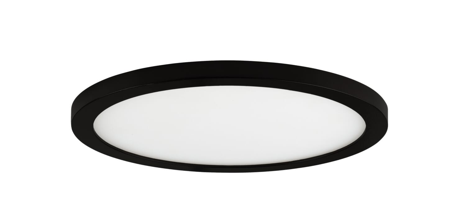 Black LED Flush Mount from the Wafer Collection