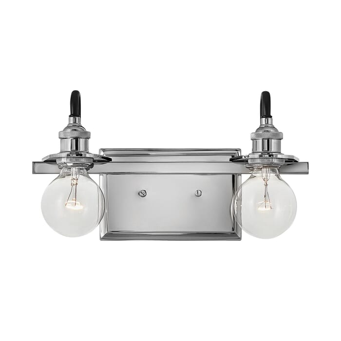 Hinkley Baxter 2-Light 14" Bathroom Vanity Light in Polished Nickel Hinkley Baxter 2-Light 14" Bathroom Vanity Light in Polished Nickel