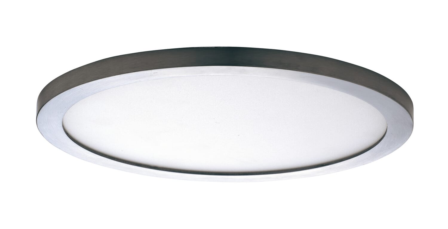 Satin Nickel LED Flush Mount from the Wafer Collection