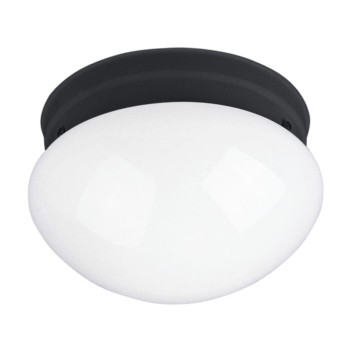 Essentials - 588x 1-Light Flush Mount in Black Essentials - 588x 1-Light Flush Mount in Black