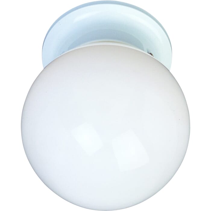 Essentials - 588x 1-Light Flush Mount in White Essentials - 588x 1-Light Flush Mount in White