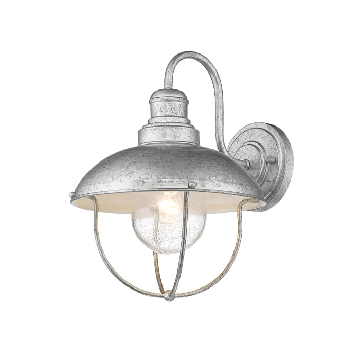 Z-Lite Ansel 1-Light Outdoor Wall Sconce In Galvanized Z-Lite Ansel 1-Light Outdoor Wall Sconce In Galvanized