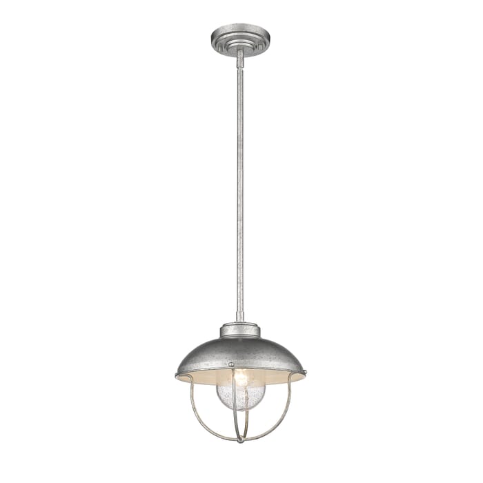 Z-Lite Ansel 1-Light Outdoor Pendant Light In Galvanized Z-Lite Ansel 1-Light Outdoor Pendant Light In Galvanized