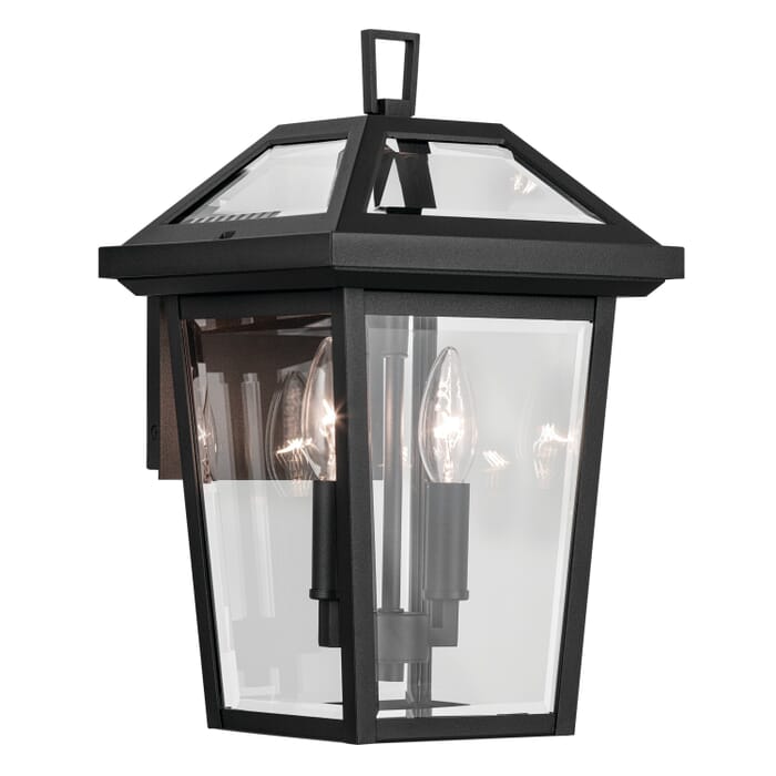 Regence 2-Light Outdoor Wall Mount in Black Textured Regence 2-Light Outdoor Wall Mount in Black Textured
