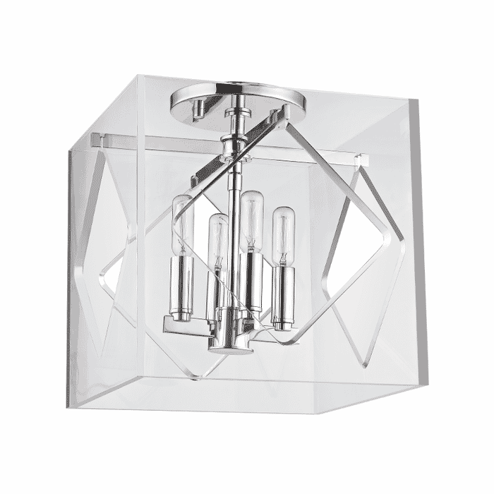 Hudson Valley Travis 4-Light 12" Ceiling Light in Polished Nickel Hudson Valley Travis 4-Light 12" Ceiling Light in Polished Nickel