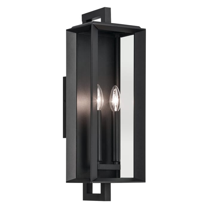 Kroft 2-Light Outdoor Wall Mount in Black Textured Kroft 2-Light Outdoor Wall Mount in Black Textured