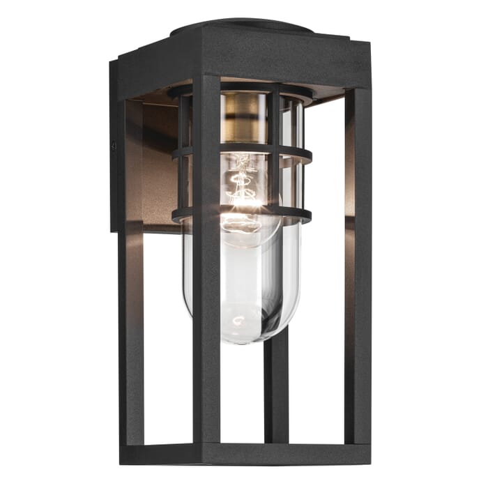 Hone 1-Light Outdoor Wall Mount in Black Textured Hone 1-Light Outdoor Wall Mount in Black Textured