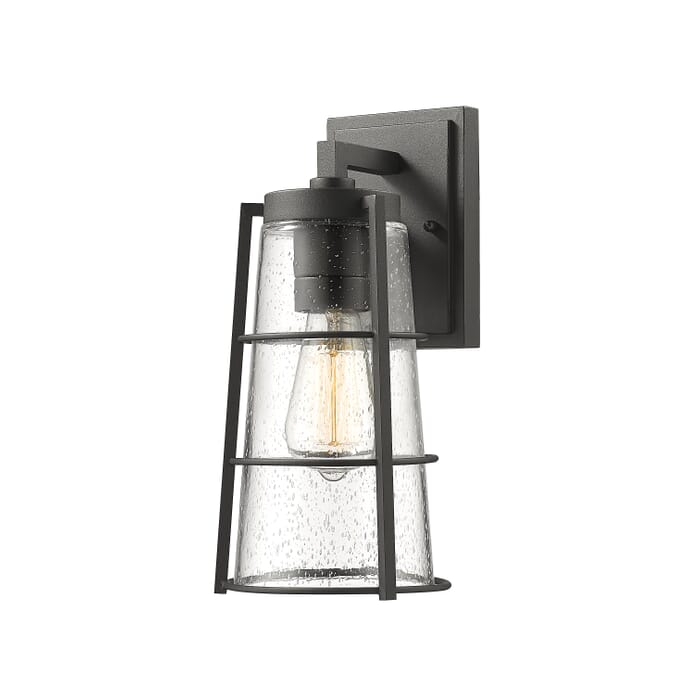 Z-Lite Helix 1-Light Outdoor Wall Sconce In Black Z-Lite Helix 1-Light Outdoor Wall Sconce In Black