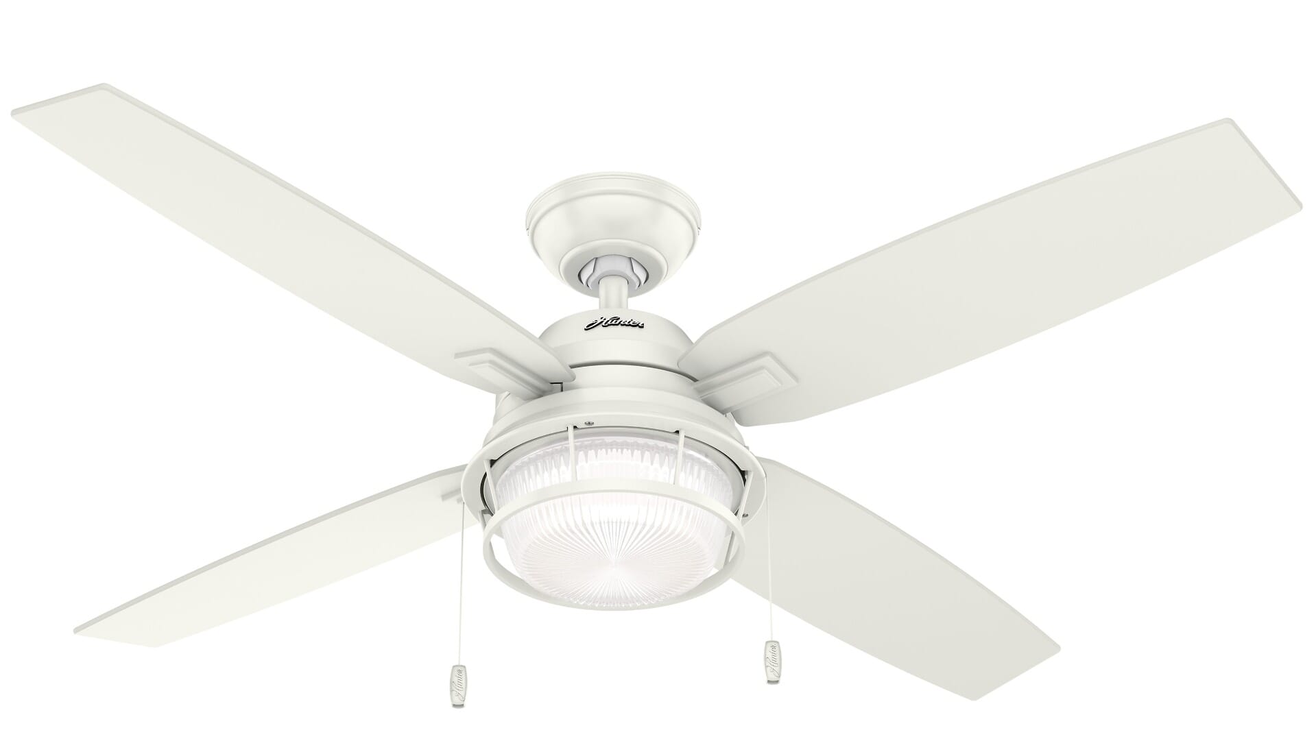 Hunter Ocala 2 Light 52 Indoor Outdoor Ceiling Fan In Fresh White