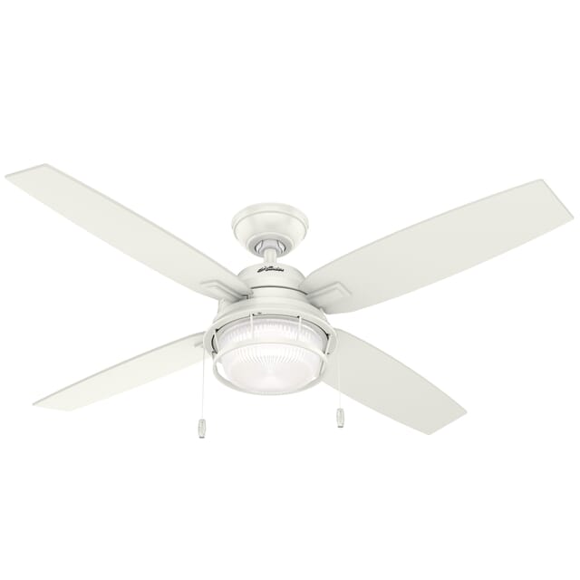 Indoor Outdoor Ceiling Fan, Hunter White Ceiling Fans With Lights