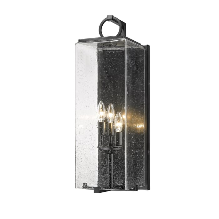 Z-Lite Sana 3-Light Outdoor Wall Sconce In Black Z-Lite Sana 3-Light Outdoor Wall Sconce In Black