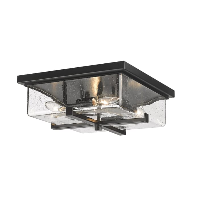 Z-Lite Sana 4-Light Outdoor Flush Ceiling Mount Fixture Ceiling Light In Black Z-Lite Sana 4-Light Outdoor Flush Ceiling Mount Fixture Ceiling Light In Black