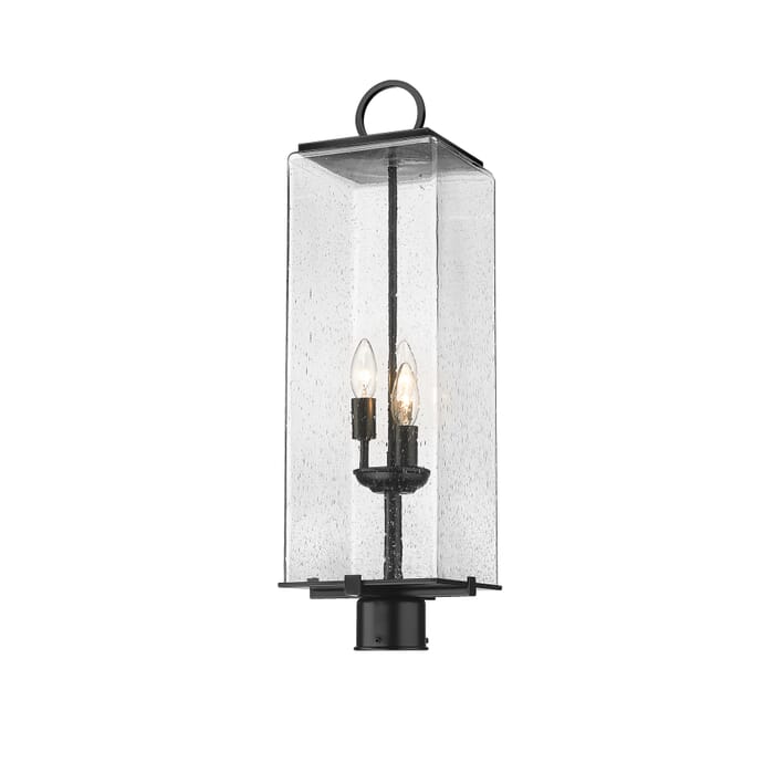 Z-Lite Sana 3-Light Outdoor Post Mount Fixture Light In Black Z-Lite Sana 3-Light Outdoor Post Mount Fixture Light In Black