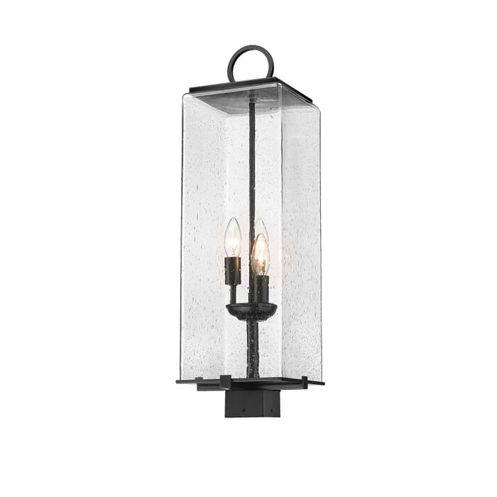 Z-Lite Sana 3-Light Outdoor Post Mount Fixture Light In Black Z-Lite Sana 3-Light Outdoor Post Mount Fixture Light In Black