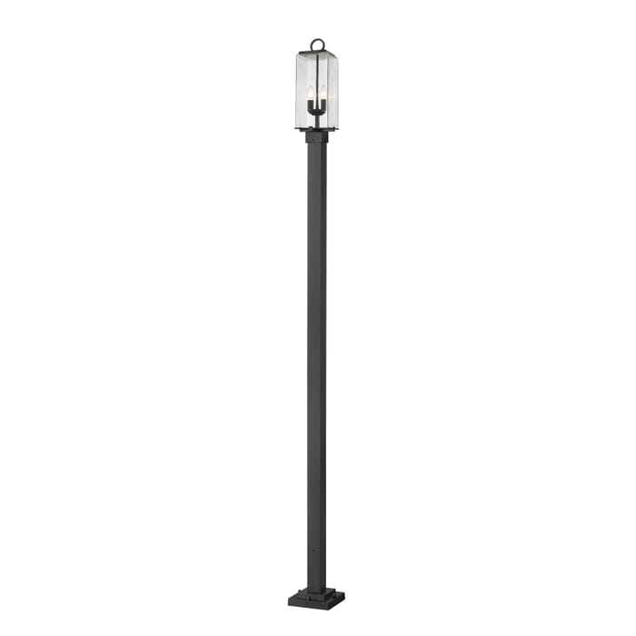 Z-Lite Sana 2-Light Outdoor Post Mounted Fixture Light In Black Z-Lite Sana 2-Light Outdoor Post Mounted Fixture Light In Black