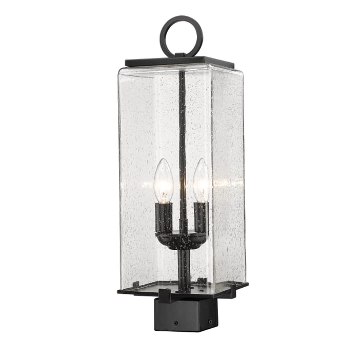 Z-Lite Sana 2-Light Outdoor Post Mount Fixture Light In Black Z-Lite Sana 2-Light Outdoor Post Mount Fixture Light In Black