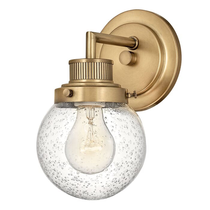 Hinkley Poppy 5" Bathroom Vanity Light in Heritage Brass Hinkley Poppy 5" Bathroom Vanity Light in Heritage Brass
