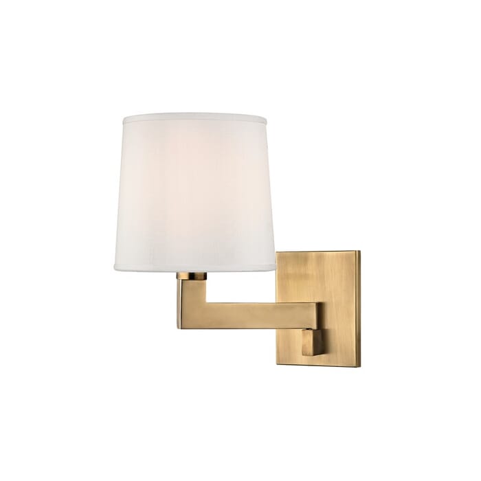 Hudson Valley Fairport 11" Wall Sconce in Aged Brass Hudson Valley Fairport 11" Wall Sconce in Aged Brass