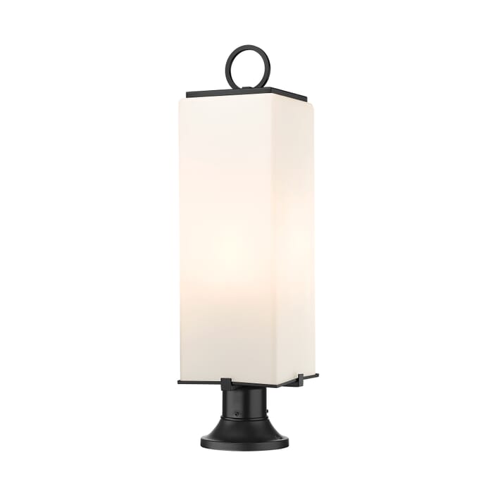 Z-Lite Sana 3-Light Outdoor Pier Mounted Fixture Light In Black Z-Lite Sana 3-Light Outdoor Pier Mounted Fixture Light In Black
