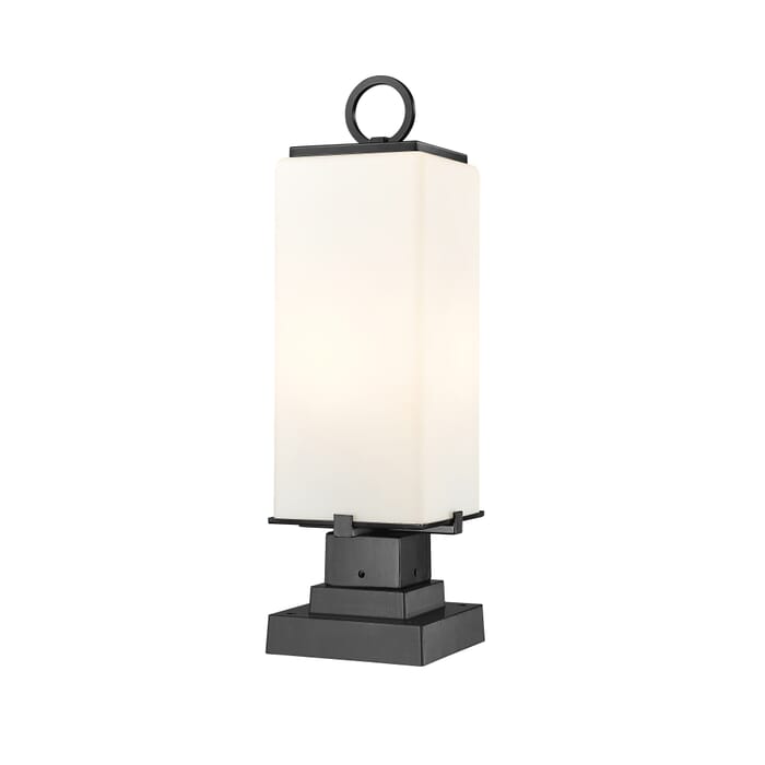 Z-Lite Sana 2-Light Outdoor Pier Mounted Fixture Light In Black Z-Lite Sana 2-Light Outdoor Pier Mounted Fixture Light In Black