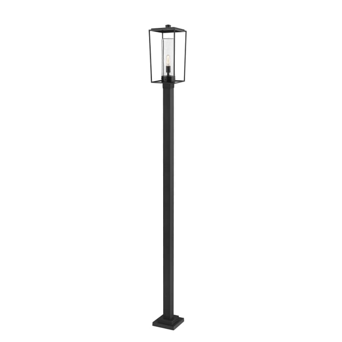 Z-Lite Sheridan 1-Light Outdoor Post Mounted Fixture Light In Black Z-Lite Sheridan 1-Light Outdoor Post Mounted Fixture Light In Black