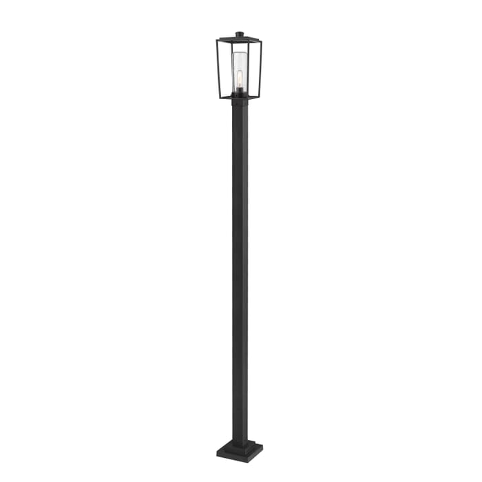Z-Lite Sheridan 1-Light Outdoor Post Mounted Fixture Light In Black Z-Lite Sheridan 1-Light Outdoor Post Mounted Fixture Light In Black