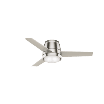 Casablanca Commodus 44" Indoor Flush Mount Ceiling Fan in Brushed Nickel