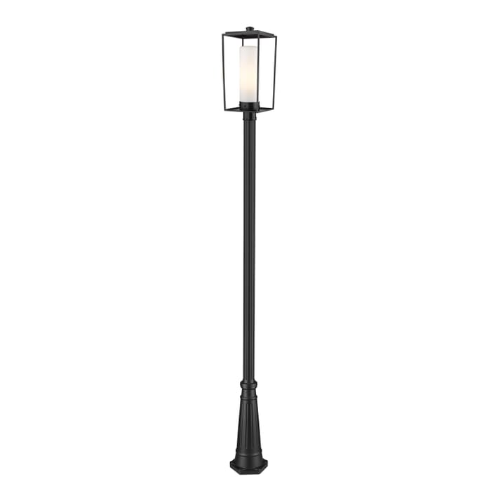 Z-Lite Sheridan 1-Light Outdoor Post Mounted Fixture Light In Black Z-Lite Sheridan 1-Light Outdoor Post Mounted Fixture Light In Black